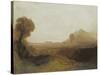 Italian Landscape with a Tower-J. M. W. Turner-Stretched Canvas