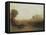 Italian Landscape with a Tower-J. M. W. Turner-Framed Stretched Canvas