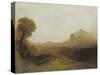 Italian Landscape with a Tower-J. M. W. Turner-Stretched Canvas