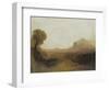 Italian Landscape with a Tower-J. M. W. Turner-Framed Giclee Print