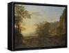 Italian Landscape with a View of a Harbor-Jan Both-Framed Stretched Canvas