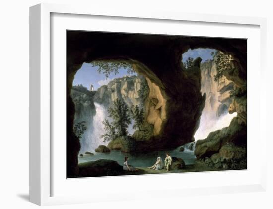 Italian Landscape with Bathers-Hackert-Framed Art Print