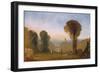 Italian Landscape with Bridge and Tower-J. M. W. Turner-Framed Giclee Print