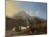 Italian Landscape with Girl Milking a Goat-Karel Dujardin-Mounted Art Print