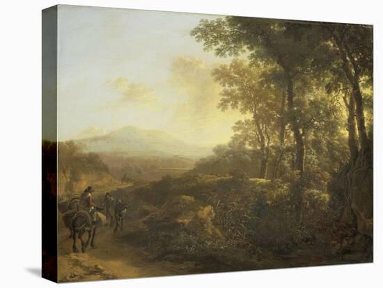 Italian Landscape with Mule Driver-Jan Both-Stretched Canvas
