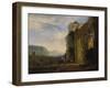 Italian Landscape with Ruins of an Aqueduct, 1675-Nicolaes Berchem-Framed Giclee Print