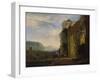 Italian Landscape with Ruins of an Aqueduct, 1675-Nicolaes Berchem-Framed Giclee Print