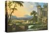 Italian Landscape with Ruins-Pierre Patel-Stretched Canvas