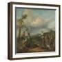 Italian Landscape with Travellers with Wine Casks-Johannes Lingelbach-Framed Art Print