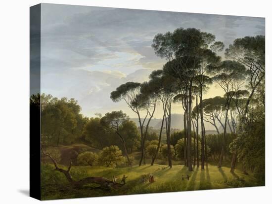 Italian Landscape with Umbrella Pines-Hendrik Voogd-Stretched Canvas