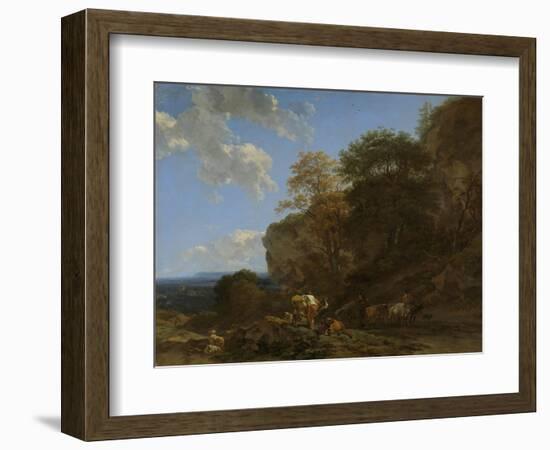 Italian Landscape-Nicolaes Pietersz. Berchem-Framed Art Print