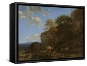 Italian Landscape-Nicolaes Pietersz. Berchem-Framed Stretched Canvas