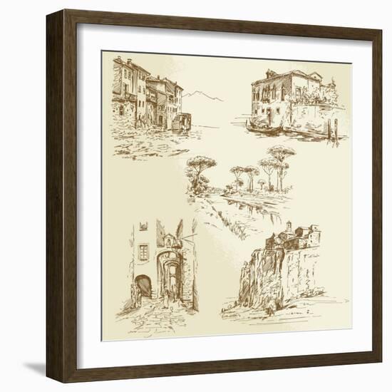 Italian Landscapes-canicula-Framed Art Print