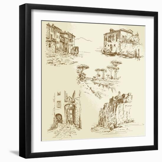 Italian Landscapes-canicula-Framed Art Print