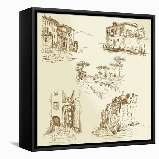 Italian Landscapes-canicula-Framed Stretched Canvas