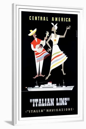 Italian Line, Central America-Alda Sassi-Framed Art Print