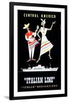 Italian Line, Central America-Alda Sassi-Framed Art Print