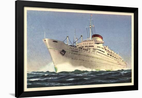 Italian Line, M.N. Giulio Cesare, Dampfschiff-null-Framed Giclee Print