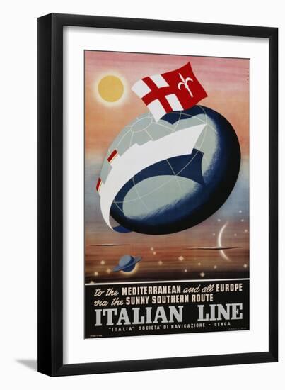 Italian Line Poster-Alda Sassi-Framed Giclee Print