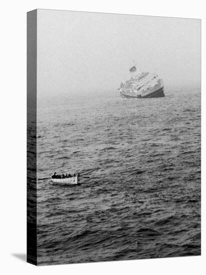 Italian Liner Andrea Doria Sinking in Atlantic after Collision with Swedish Ship Stockholm-Loomis Dean-Stretched Canvas