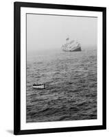 Italian Liner Andrea Doria Sinking in Atlantic after Collision with Swedish Ship Stockholm-Loomis Dean-Framed Photographic Print