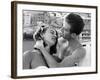 Italian Man Combing His Girlfriend's Hair-Paul Schutzer-Framed Photographic Print