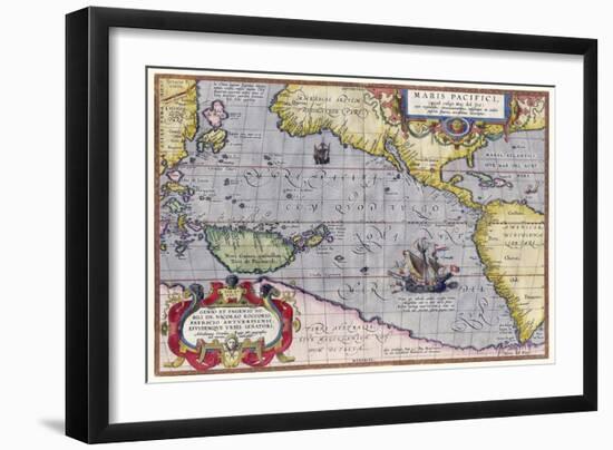 Italian Map Of The Pacific Ocean1589-Vintage Lavoie-Framed Giclee Print