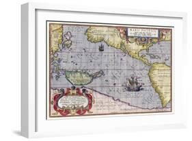Italian Map Of The Pacific Ocean1589-Vintage Lavoie-Framed Giclee Print