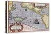 Italian Map Of The Pacific Ocean1589-Vintage Lavoie-Stretched Canvas