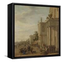 Italian Marketplace-Jacob van der Ulft-Framed Stretched Canvas