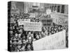 Italian Men in Naples Waved Banners and Signs as They Demonstrated in Naples-null-Stretched Canvas