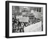 Italian Men in Naples Waved Banners and Signs as They Demonstrated in Naples-null-Framed Photo