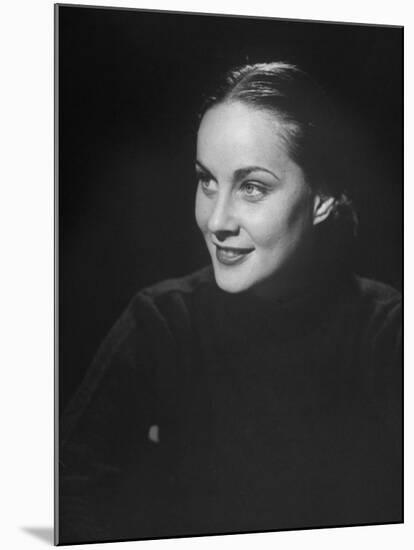 Italian Model Alida Valli Smiling-Bob Landry-Mounted Premium Photographic Print