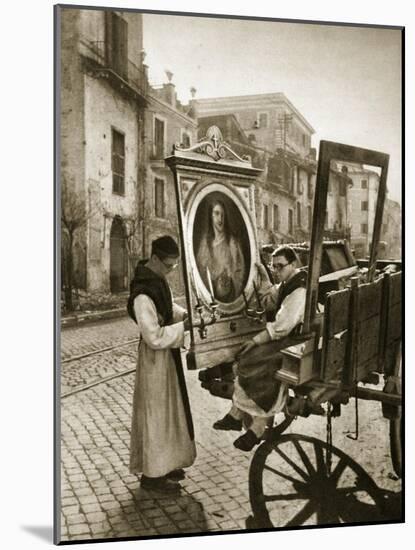 Italian Monks Remove Treasures from their Convent's Chapel for Safekeeping, 1943-4-null-Mounted Giclee Print