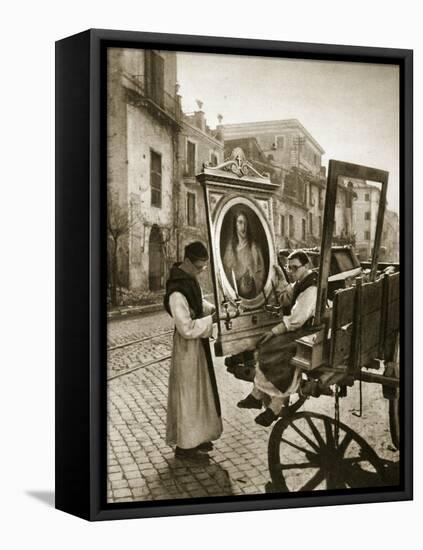 Italian Monks Remove Treasures from their Convent's Chapel for Safekeeping, 1943-4-null-Framed Stretched Canvas