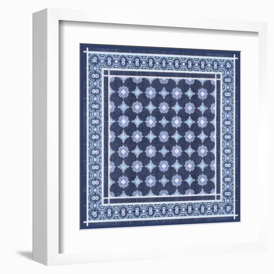 Italian Mosaic in Blue II-Vision Studio-Framed Art Print