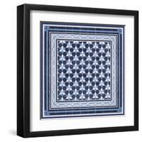 Italian Mosaic in Blue III-Vision Studio-Framed Art Print