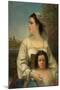 Italian Mother and Child, 1868 (Oil on Canvas)-Thomas Hicks-Mounted Giclee Print