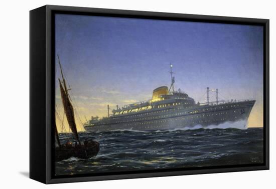 Italian Motor Ship Africa Built for Lloyd Trieste and Used as Cruise Ship-null-Framed Stretched Canvas