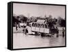 Italian Motorized Column Crossing River in Today Somalia-null-Framed Stretched Canvas