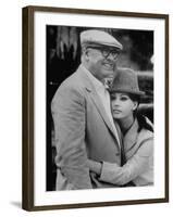 Italian Movie Director Carlo Ponti and His Actress Wife Sophia Loren Outside Villa-Alfred Eisenstaedt-Framed Premium Photographic Print