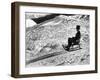 Italian Officer Enjoying a Sled Ride in the Italian Alps-Alfred Eisenstaedt-Framed Photographic Print