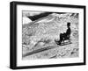 Italian Officer Enjoying a Sled Ride in the Italian Alps-Alfred Eisenstaedt-Framed Photographic Print