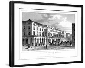 Italian Opera House, Haymarket, Westminster, London, Late 18th - Early 19th Century-null-Framed Giclee Print