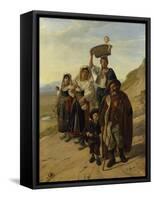 Italian Peasants at Albano-Franz Ludwig Catel-Framed Stretched Canvas