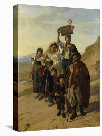 Italian Peasants at Albano-Franz Ludwig Catel-Stretched Canvas