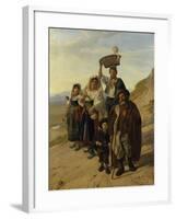 Italian Peasants at Albano-Franz Ludwig Catel-Framed Giclee Print