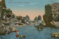 Small Marina and the Faraglioni, Capri. Postcard Sent in 1913-Italian Photographer-Giclee Print