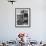 Italian Physicist Enrico Fermi Peering Out from Behind Large, Complicated Machinery in Laboratory-Ralph Morse-Framed Premium Photographic Print displayed on a wall