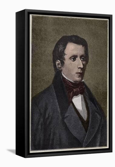 Italian Poet Giacomo Leopardi-Stefano Bianchetti-Framed Stretched Canvas